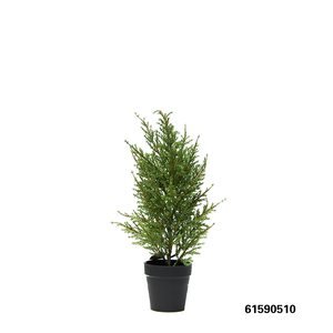 Plantes artificielles en pot de pin et cyprès, faux arbres en plastique blancs, grands pots pour la décoration de Noël <span class=keywords><strong>à</strong></span> la maison et au bureau - Product Image 2