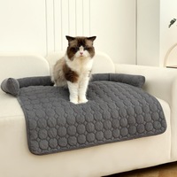 Hoogwaardig winter corduroy honden- en kattenbed met PP katoenen vulling, comfortabel, vierkant, effen patroon, op maat te maken.