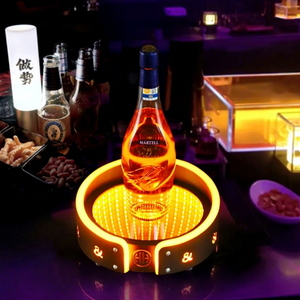แท่นโชว์ขวดไวน์แบบตั้งได้อุปกรณ์ในคลับชั้นโชว์ขวดโลหะ LED - Product Image 1