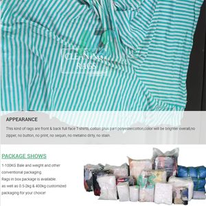 Trapos de limpieza industriales de algodón 100% Residuos textiles mutilados industriales marinos para limpieza Muestra gratis Sin suciedad Sin metal - Product Image 4