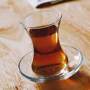Taza Turca Personalizada para Té Negro, Postre, Pudín, Café, con Plato de Vidrio en Forma de Tulipán - Product Image 3
