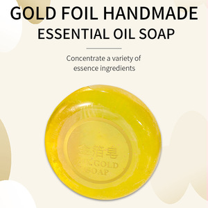 Gold Foil Handmade Essential Oil <b>Soap</b> 100g Moisturizing Cleansing For Face And Body - Product Image 4