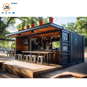 Conception personnalisée Restaurant préfabriqué portable modulaire Supermarché Café Café Café Panneau sandwich extérieur Maisons conteneurs en acier - Product Image 6