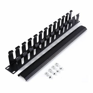 中国19英寸1U 2U塑料金属电缆管理器托盘CAT6/5E电缆管理和附件 - Product Image 2