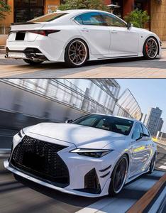 AT Style pour Lexus est le kit de carrosserie en fibre de carbone Spoiler de diffuseur arrière à lèvre avant - Product Image 3