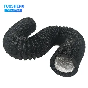 Ventilation Hvac System Return Air Vent Aluminium Flexible Spiral Duct