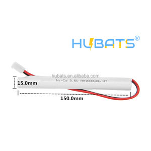 1000mAh 3,6V AA HT <span class=keywords><strong>Ni</strong></span>-<span class=keywords><strong>CD</strong></span> AA Wiederaufladbare Batterie für Notfalllampen - Product Image 2