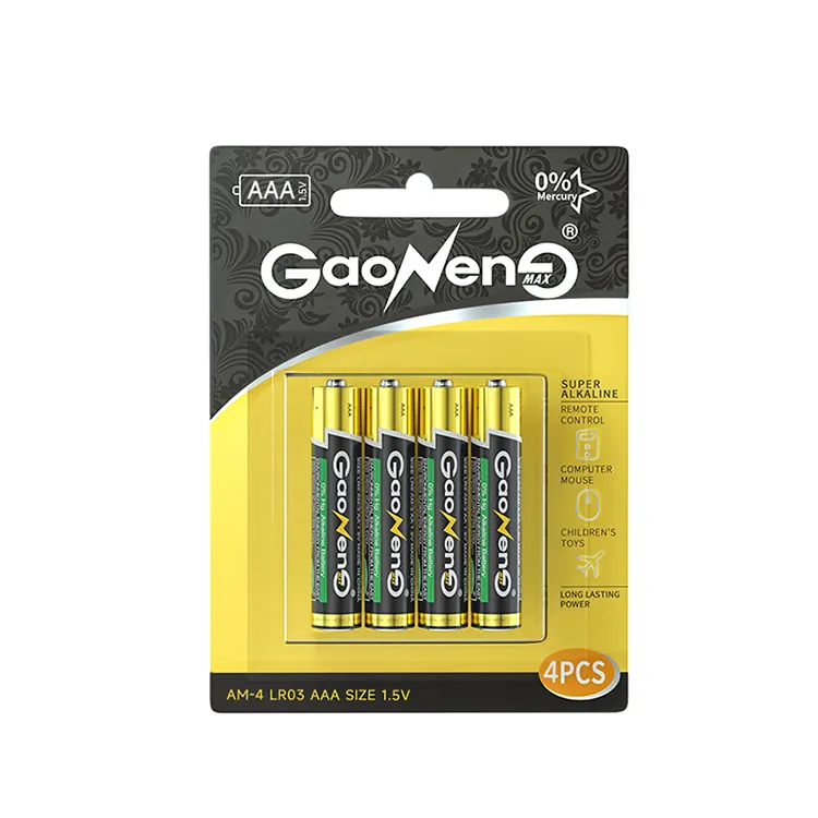 Gaonengmax 1.5v Aaa Am4 Lr03 No. 7 Alkaline Dry Cell Battery Toys Ce Cylinder Industrial Pro Aa Mignon Alkaline Batteries