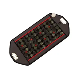 טבעי ירקן אבן שחור רשת יד נשיאה Pad עם אדום LED פוטון אור Theraoy פונקצית kochima תרמית ירקן מחצלת