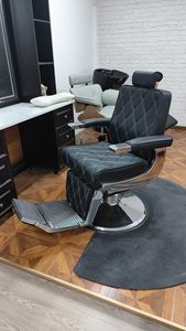 Chaise de barbier hydraulique professionnelle - 360 °   Fauteuil de salon pivotant et inclinable - Product Image 4