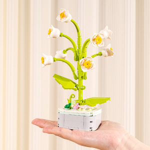 Drill Horse Blocs de construction en petites pièces à assembler, motifs Marguerite, Rose, Tulipe, pour la création de fleurs en pot, cadeau pour filles de 8 à 13 ans - Product Image 4