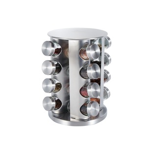 360 gradi rotanti barattoli di spezie armadietto di stoccaggio in metallo da cucina Rack erba strumento contenitore per organizzazione efficiente - Product Image 5