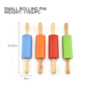 Rouleau à pâtisserie antiadhésif en bois de hêtre et <span class=keywords><strong>silicone</strong></span>, vente directe du fabricant, idéal <span class=keywords><strong>pour</strong></span> la pâtisserie et les arts culinaires - Product Image 5