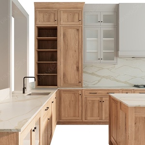 Juego Completo <span class=keywords><strong>de</strong></span> Muebles <span class=keywords><strong>de</strong></span> Cocina, Gabinete <span class=keywords><strong>de</strong></span> Cocina <span class=keywords><strong>de</strong></span> Madera Sólida, Isla Completa con Accesorios, Listo para Armar - Product Image 2