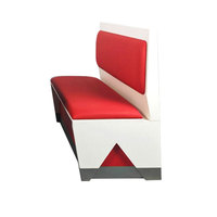 Table à cadre en fer avec fonction de stockage de table en ardoise entièrement recouverte de cuir PU Cabine pour deux personnes Ensemble de salle à manger commerciale
