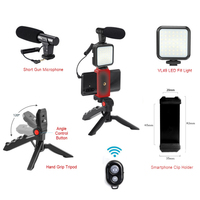 Kit de vlogging Takenoken pour smartphone, microphone vidéo et audio avec support de téléphone, mini trépied compatible iPhone et Android pour les selfies