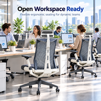 Chaise de Direction Ergonomique Moderne avec Appui-tête Réglable, Accoudoirs 4D, Inclinaison Avant, Glissière de Siège Arrière, pour Bureau Commercial et Ordinateur