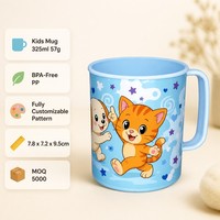 Gobelet en plastique pour enfants de 500 ml en PP réutilisable, écologique, sans BPA, à effet 3D, fabriqué en Chine, pour la promotion et les souvenirs
