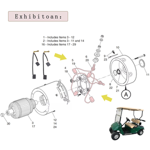 Escobillas de Carbón para Motor E-Z-GO <span class=keywords><strong>TXT</strong></span>, Repuestos para Carrito de Golf OEM 73120-G25 - Product Image 5