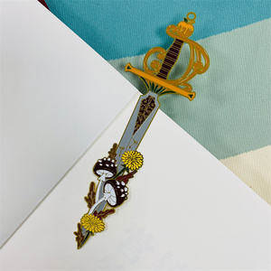 Penanda Buku Enamel Kartun Kustom Hadiah Promosi Perlengkapan Alat Tulis Kantor Pola Kartun Penanda Buku Magnetik - Product Image 1