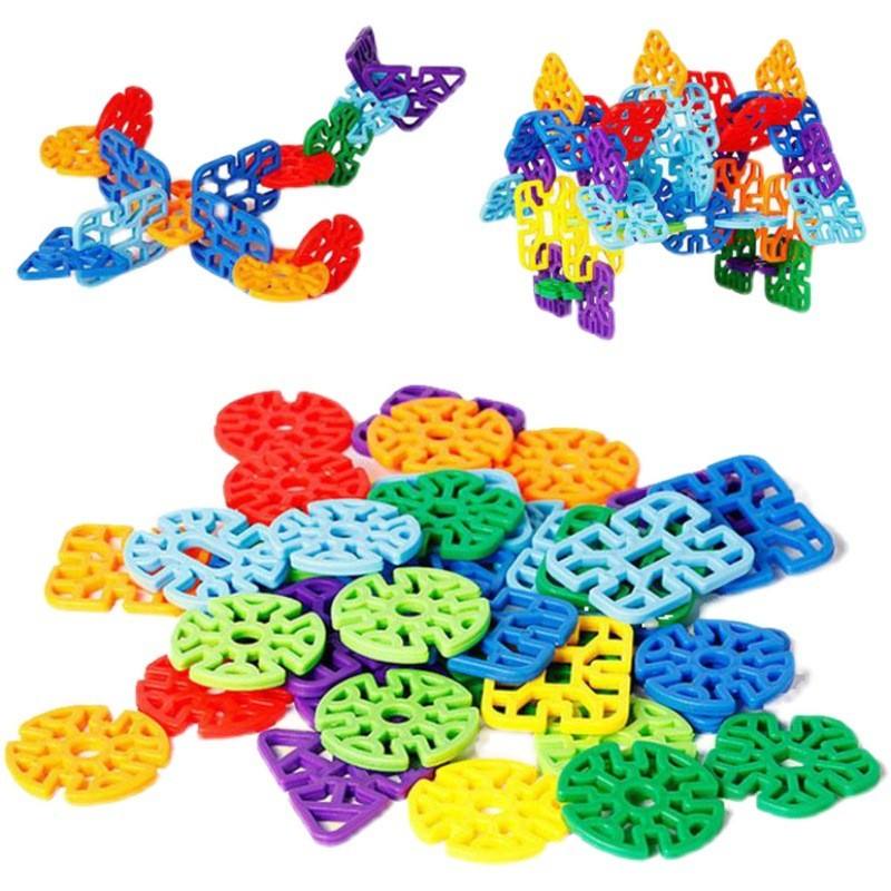 ภาพวาดประกอบกระเป๋าเกล็ดหิมะเรขาคณิต80ชิ้น