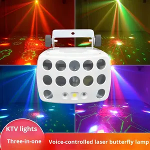 Barra de luz LED de mariposa 3 en 1, luz láser de discoteca de ambiente RGBW para KTV, habitación privada, haz de Flash de aluminio, modo de Control DMX512 - Product Image 6