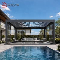Pergola d'extérieur en aluminium avec toit pliant électrique pour applications hôtelières et projets – Vente en gros directe usine