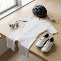 Traje de Ciclismo de Triatlón Unisex de Talla Grande, Transpirable, con Corte Láser, Sin Mangas/Manga Corta/Manga Larga, Cierre Completo, Personalizable, con Acolchado de Gel