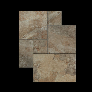 Piastrelle in Gres Porcellanato Effetto Calcare Beige 400x400mm, Taglio Incrociato Misto con Superficie Opaca, per Esterni, Hall e Centri Commerciali - Product Image 1