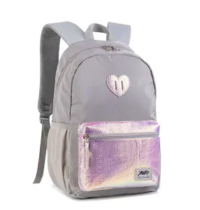 पु स्टाइलिश लड़कियों स्कूल आकस्मिक Girly Bagpack चमक के लिए होलोग्राफिक किताब बैग बैग बैग महिला