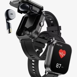 Écran tactile 2 en 1 Montre et écouteurs Tracker Sports Recorder Fréquence cardiaque Pression artérielle SmartWatch avec écouteurs - Product Image 1
