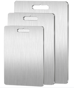 Hai mặt thớt cho nhà bếp 304 thép không gỉ choopping khối không nhuộm & mùi miễn phí, burr-miễn phí cạnh - Product Image 2