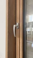 Ventana Moderna de Aluminio K1.1 de Alta Eficiencia Energética con Aislamiento Exterior, Acabado de Polímero de Madera, Insonorizada, para Baño, Fabricación OEM