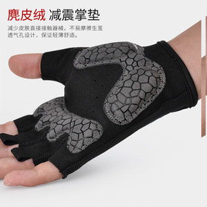 Boton Cycling Gloves Half Finger Black Blue Breathable Outdoor Riding Gloves Unisex Adult Size M L XL - Product Image 2