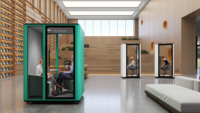 Cabine insonorisée préfabriquée modulaire pour bureaux, aéroports, établissements scolaires, et espaces de travail partagés