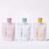2024 vente en gros personnalisé imprimé thermoscellé liquide mini Gel douche cosmétiques échantillon sac bec pochette pour crème pour les mains shampooing