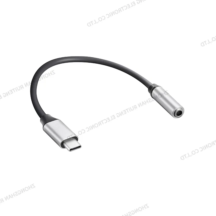 2022 Hot Sale Nylon Braided Good Quality USB C to 3.5mm Adapter Headphone Type C to 3.5mm Audio Adapter for Android Type C Audio