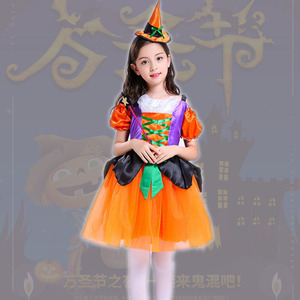 Traje de actuación de Halloween para niñas, disfraz de princesa, bruja, vampiro, componente de disfraz para niños, disfraz de Halloween - Product Image 2