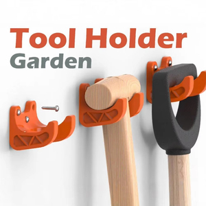 Support mural en plastique LM LM25535 de 6 cm pour outils de jardin, organisateur peu encombrant pour pelles et bêches, idéal pour jardin, cour, abri de jardin et garage - Product Image 5