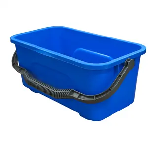 Eco-friendly 12L Oblong Super Cleaning Bucket Container With Comfortable Handle For Window Squeegee Flat Mops