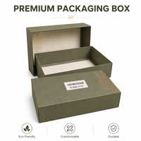 Boîte cadeau rigide de luxe personnalisée, boîte à deux pièces avec couvercle, estampage à chaud, vernis UV pour emballage cadeau haut de gamme