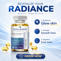 Complément Beauté Inter-Healthcare Collagène 500mg Gélules Molles Protéine Vitamine C pour Éclaircissement de la Peau Naturel Usage Adulte