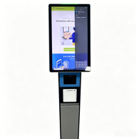 Kiosque de paiement automatique à écran tactile ATP, terminal d'affichage sur pied pour la commande et le paiement en libre-service, kiosque de caisse automatique pour restaurant, SDK Intel