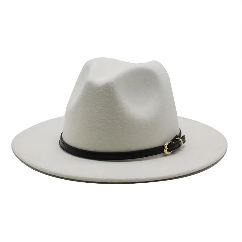 Topi Wanita Fedora Bulat Wol Koboi untuk Pria Topi Barat Ringers Stetson Grosir 2021 Fedoras untuk Band Wanita