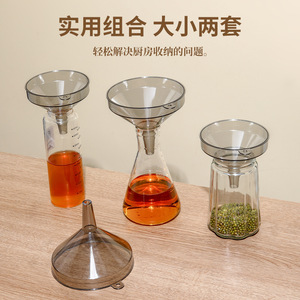 Embudo multiusos de cocina de plástico de grado alimenticio para verter aceite, leche en polvo, con cuello largo para cocinar - Product Image 2