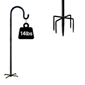 76 Inch Cao 7 Ngạnh Cơ Sở Có Thể Điều Chỉnh Shepherd Móc Chim Trung Chuyển Cực Cho Treo Chim Ăn, Nhà Máy Giỏ - Product Image 2