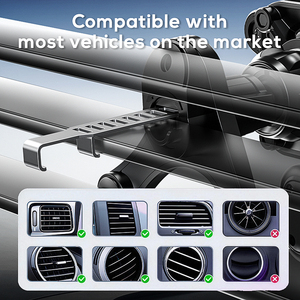 Pluska GW12 Silent Car Phone Cooling Holder Phone Radiator Stand For Smartphone Secure Vent <b>Clip</b> Metal <b>Hook</b> Phone Mount - Product Image 5