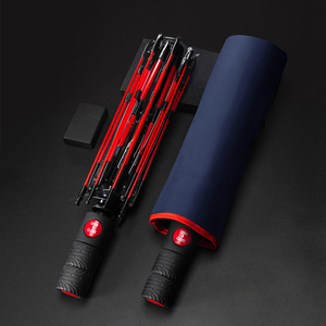 <span class=keywords><strong>Parapluie</strong></span> pliable à double couche pour femmes hommes affaires noir enduit UV <span class=keywords><strong>Compact</strong></span> ouverture automatique logo personnalisé - Product Image 3