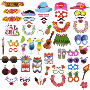 Hawaii Aloha Luau <span class=keywords><strong>Flamingo</strong></span> Ananas Ballon <span class=keywords><strong>Photo</strong></span> <span class=keywords><strong>Booth</strong></span> Frames Foto Requisiten für <span class=keywords><strong>Tropical</strong></span> Summer Beach Holiday Event Party Dekor - Product Image 3