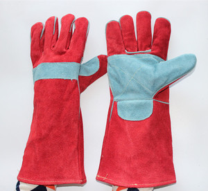 Suncend Vente en gros Gants de <span class=keywords><strong>soudeur</strong></span> allongés en cuir épais anti-chaleur en cuir de vachette - Product Image 1